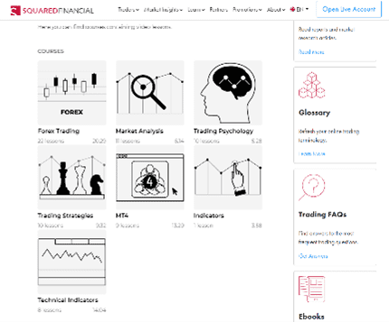 Lecciones en video Squared Financial